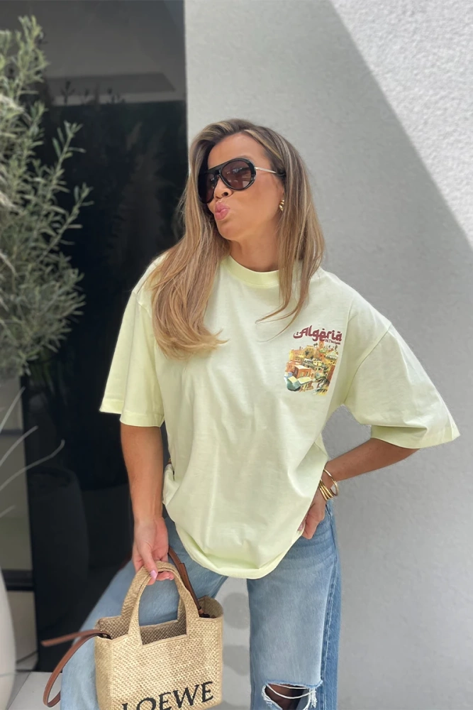 Sheila Select - Damski T-shirt żółty 'Algeria Yellow'